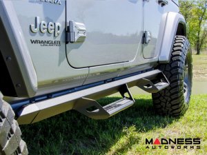 Jeep Wrangler JL Nerf Bar - NFB Predator Pro Step System - N-Fab - Textured Black